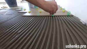 Укладка керамогранита с системой 3D крестики