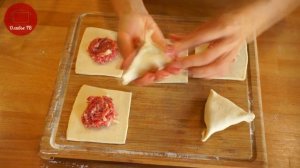 САМСА из СЛОЕНОГО ТЕСТА! ВКУСНЕЕ ВЫ НЕ ПРОБОВАЛИ!