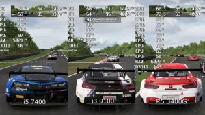 i5 7400 vs i3 9100F vs R5 3400G