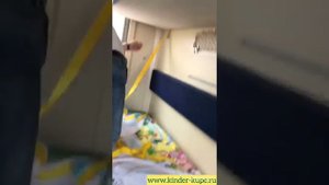Как крепить ЖД Манеж на полку. Киндер купе.
