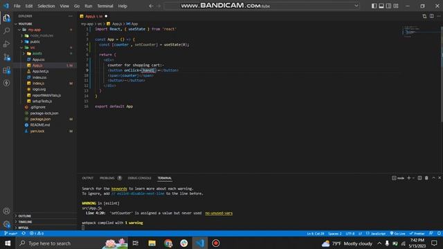 Understanding State & Handling Events in React | Complete React Course in English.