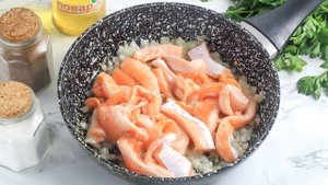 Брюшки семги с рисом
