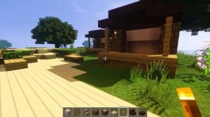 Как построить красивый и декоративный спавн с ландшафтом в minecraft(майнкрафт) - туториал + скачат