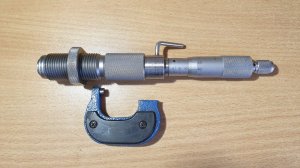 Микрометрическая головка в посадочную матрицу 6,5 Grendel из микрометра 0-25.