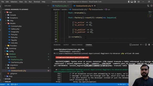 (99) Part-4 How to use Model factories in Laravel | Truncate Table in Laravel