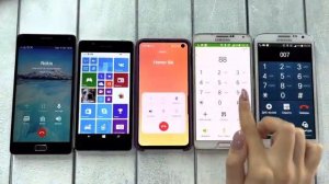 Incoming Call five phones Lenovo Vibe vs Lenovo p1 vs Samsung Galaxy S10 & IPhone