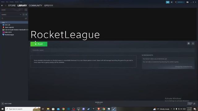 Как добавить Rocket League в Steam