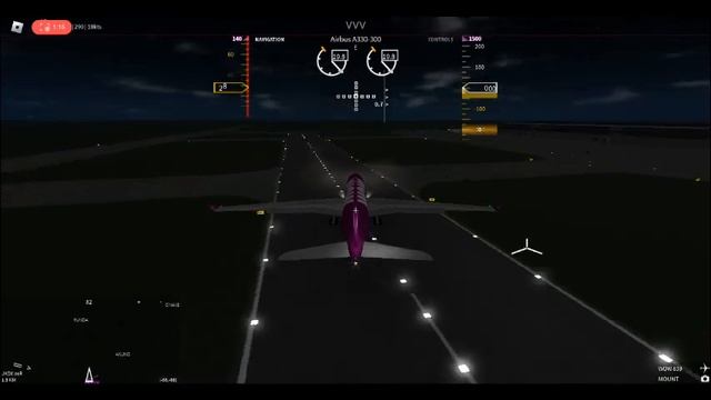 Landing Runway 36R Airbus A330-330 in Flightline Roblox смотреть онлайн