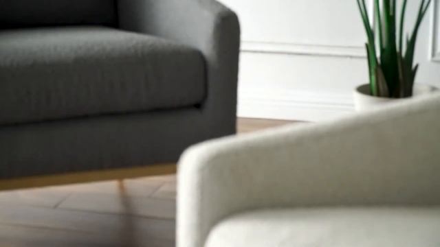 Adrian Fabric Accent Arm Chair, Boucle Beige and Boucle Gray смотреть онлайн