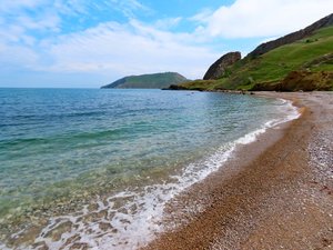 Пляж Краснячка в Орджоникидзе.