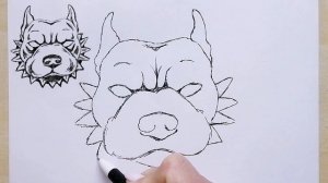 Как нарисовать ПИТБУЛЯ ручкой!