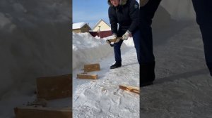 Новый облегчённый топор «Лесник» | Тест на замороженном мясе