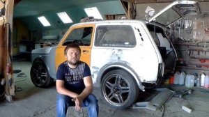 Нива на больших колесах