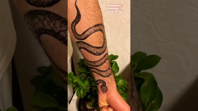 Realistic snake Tattoo| Body Art with Temporary Black Jagua Gel| Henna Design| Naagin 3 Black Mehnd