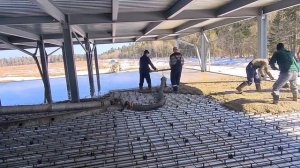 Немного стройка. Заливка перекрытия по несьемной опалубке