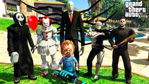 СЛЕНДЕР КРИК И ЧАКИ СПАСАЮТ ХАРЛИ КВИНН В ГТА 5 МОДЫ! ОБЗОР МОДА В GTA 5! ИГРЫ ГТА ВИДЕО MODS