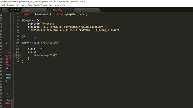 Angular 2 Dersleri | Click Event - 3 смотреть онлайн