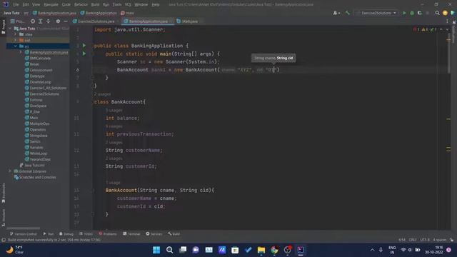 Java Project Banking Application 5 Running Our Project смотреть онлайн