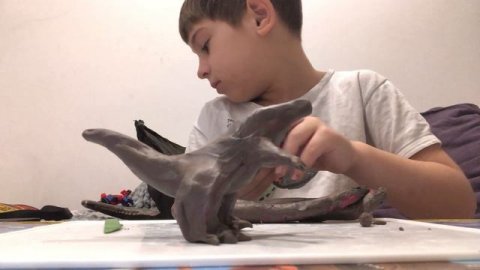 #лепка #годзила #вместе #godzilla #детскоевидео