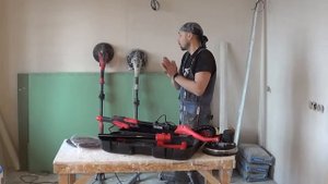 шлифовальная машина (жираф) для стен и потолков с бесщёточным двигателем. Обзор