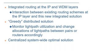 Integrated Routing Strategies in IP over WDM Networks