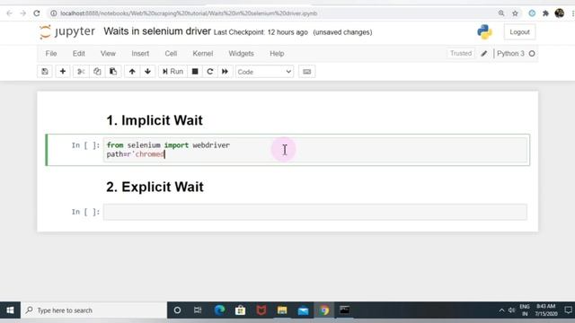 Selenium tutorial for beginners | Waits in selenium webdriver | Implicit wait | Part 7
