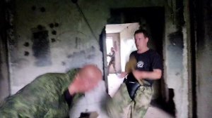 Упражнения боевого применения. Работа в парах с лопаткой,ножом,шестом, автоматом. САО СТРЕЛА