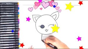 HOW TO DRAW A KITTY / НАРИСОВАТЬ КОШКУ / DRAW A CAT