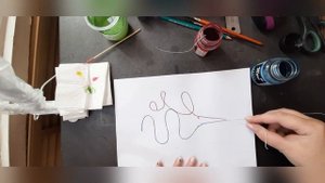 Мастер-класс Рисуем нитками. 0+