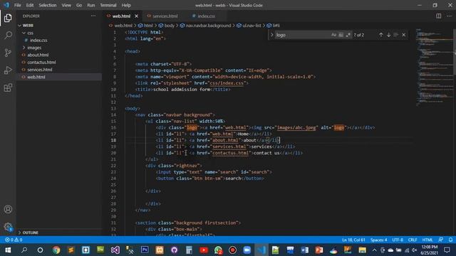 how to link navbar to pages html. Modify frontend web project and link navbar tabs to html pages