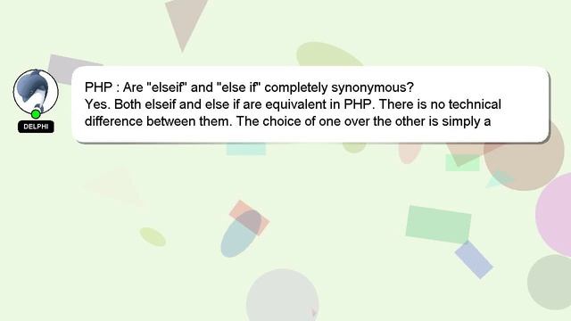 PHP : Are "elseif" and "else if" completely synonymous? смотреть онлайн