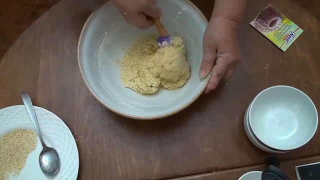 Кунжутное печенье вкусное хрустящее