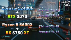 Ryzen 5 5600X + RX 6750 XT vs Core i5 12400F + RTX 3070 | PC Gameplay Tested