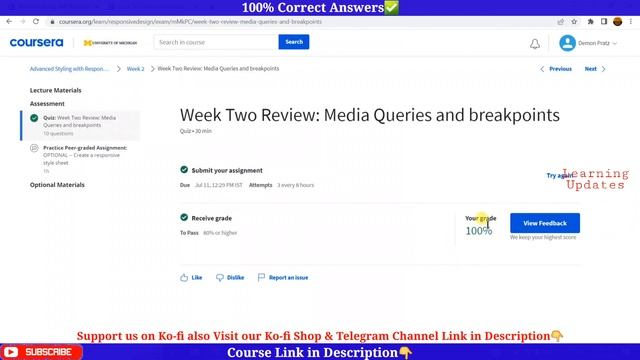 Advanced Styling with Responsive Design | Coursera | Web Design for Everybody | Course 4 Answers смотреть онлайн
