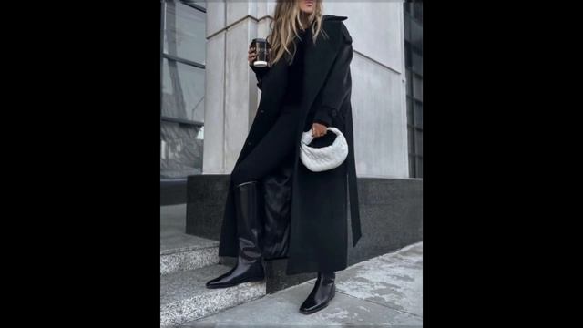 С чем носить длинное пальто - 13 эффектных и стильных примеров на эту осень смотреть онлайн