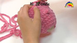 Вязание крючком из плюшевой пряжи "Котик"