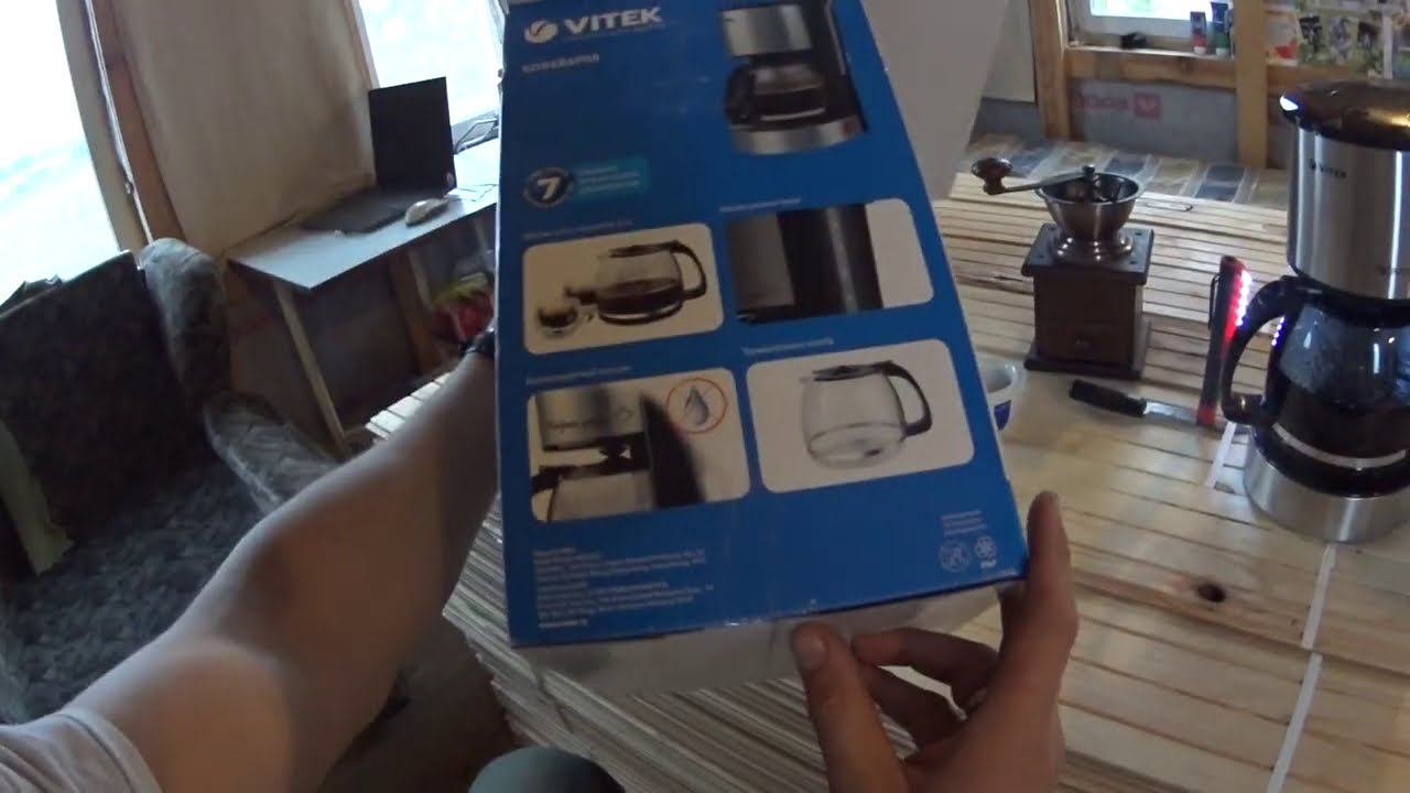 Варим кофе в капельной кофеварке VITEK смотреть онлайн