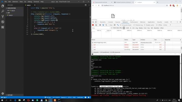 Сервер на NodeJS. Интернет магазин на Node.js