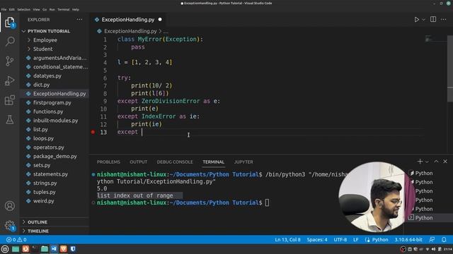 Python Tutorial For Beginners (Free Course) | Exception handling in python |#17 |Entri Elevate Hind