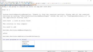 System.InvalidOperationException | IServiceCollection.AddRazorPages | Resolved