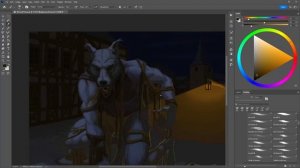 Werewolf: Digital painting of fantasy character in Photoshop