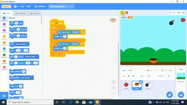 How To Make Catching Apple Game In Scratch | Tushar смотреть онлайн
