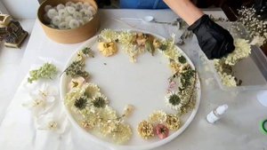 СТОЛЕШНИЦА С СУХОЦВЕТАМИ ИЗ ЭПОКСИДНОЙ СМОЛЫ STAR LIGHT ЛИНЕЙКА FOREST