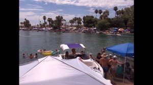 2021 July 4 Sunday in Lake Havasu City Arizona 4th of July by London Bridge Channel