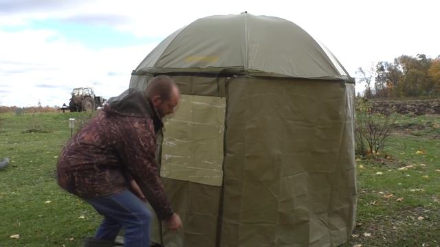 Зонт для рыбалки с занавесом и окном 2,5 м смотреть онлайн