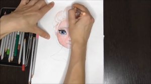 Drawing Frozen2 Elsa (Hair loose elsa) [How to draw]