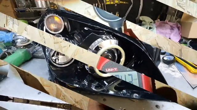 Opel Astra H. Замена линз на биксеноновые Hella 3R, установка Ангельских глазок.