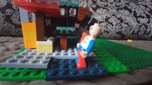 Лего поезд. Лошадь в вагоне купе.