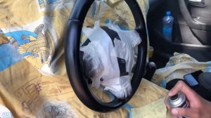 Как придать ВИД старому рулю как НОВЫЙ . #ОсвежаемРУЛЬ. Из старого автомобильного руля делаем НОВЫЙ