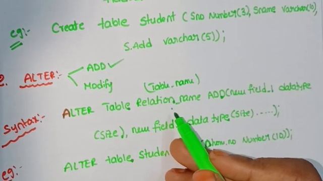 SQL DDL COMMANDS Create,alter,drop,rename,truncate in DBMS IN TELUGU//@lasyatech